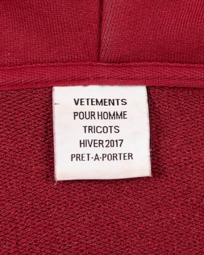 VETEMENTS May The Bridges I Burn Light The Way Hoodie (FW17)